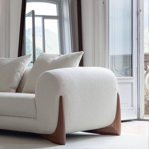Ensemble de canapé en tissu crème de luxe français simple pour le salon de l'hôtel canapé-lit d'angle à trois places à <span class=keywords><strong>prix</strong></span> économique - Product Image 3