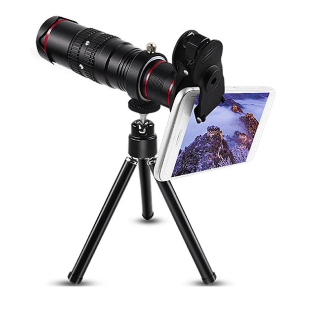 Dropshiping Universal 22X Zoom Telescope Telephoto Camera Lens for Smartphone With Tripod Mount & Mobile Phone Clip