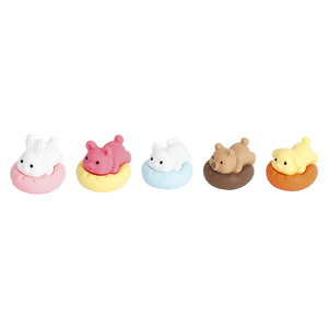 Figurines d'animaux en résine DIY Rainbow Candy, miniatures pour la décoration de la maison, accessoires d'artisanat artistique - Product Image 5
