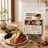 Thé aux six trésors au ginseng OEM, sachets de thé aux herbes à marque privée, vente en gros, fabricant de thé aux herbes chinoises