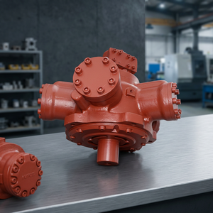 Motor Hidráulico de Pistones Radiales MRH2, Cilindrada de 56 cm, con 10 Nm de Torque Continuo y 2000 RPM - Product Image 3