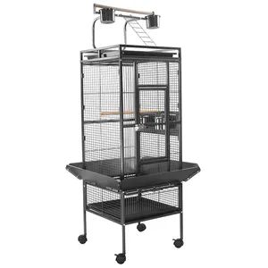 Toptan en kaliteli büyük Metal malzeme Aviary Pet papağan çatı üreme kuş kafesi - Product Image 1