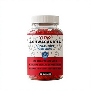 Gummies d'Ashwagandha Marque Blanche/OEM ODM 1500mg par Portion Sans Sucre Végétaliennes Sans OGM Sans Gluten 60 Unités Faible MOQ 50 pièces - Product Image 1