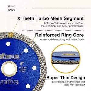 SHDIATOOL Disco Diamantato Turbo X-Mesh Pressato a Caldo 8/9/10/12 Pollici, Lama <span class=keywords><strong>da</strong></span> <span class=keywords><strong>Taglio</strong></span> a Secco/Umido per Piastrelle e Marmo - Product Image 6