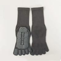 Chaussettes de yoga antidérapantes en coton à cinq doigts, couleur Morandi, absorbantes, pour Pilates et activités intérieures, avec grip/chaussettes de sport, vente en gros