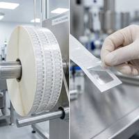 Étiquettes personnalisées transparentes en PET pour flacons, rouleaux d'autocollants imperméables en feuille d'or, encre UV écologique, résistantes au gel, anti-contrefaçon
