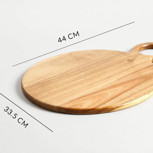 <span class=keywords><strong>Plateau</strong></span> <span class=keywords><strong>de</strong></span> service en bois d'acacia rond en gros, <span class=keywords><strong>plateau</strong></span> à charcuterie avec logo personnalisé, grande poignée pour la décoration <span class=keywords><strong>de</strong></span> la cuisine - Product Image 2