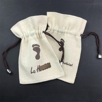 Bouchon d'extrémité de sac en toile de chanvre, lin et coton, blanc cassé ivoire, recyclable et personnalisable, pour l'exposition, les affaires, le shopping, les cadeaux et le rangement