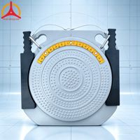 Plateforme tournante d'atelier ultra-mince en alliage aluminium-magnésium pour alignement de roues, hauteur 25 mm, 400*400 mm, 4 tonnes, puissance de rotation 150 kW