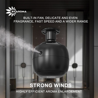Diffuseur d'arômes électrique contrôlé par application, personnalisé avec logo d'usine, en plastique, pour mur/plafond, capacité de 250 ml, pour usage hôtelier, garantie 1 an