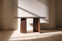 Table console de luxe avec plateau incurvé doux