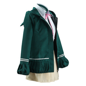 Disfraz de Cosplay de Chiaki Nanami, Uniforme Escolar Verde, Conjunto de Ropa de Anime para Mujer - Product Image 3