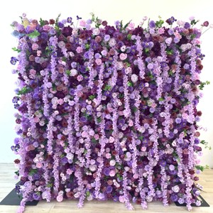 Panneau mural floral 3D en soie artificielle, roses douces roses, pour décoration de mariage, Thanksgiving, Saint-Valentin, remise de diplôme - Product Image 4