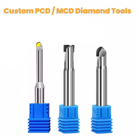 Fraise diamantée PCD de haute précision pour routeur CNC, outil de coupe pour aluminium, graphite, CFRP, cuivre, OEM, ODM, fraise PCD, coupeur PCD