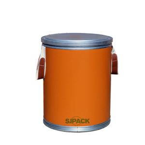 Tambor de Almacenamiento de Cartón con Acabado en Cuero Naranja - Solución Moderna para Decoración y Organización del Hogar, CH - Product Image 2