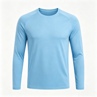 Vente en gros de t-shirts de sport à manches longues personnalisés pour hommes, 100% polyester, à séchage rapide, anti-transpiration, vêtements de sport en gros pour équipes, OEM