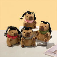 Porte-clés Capybara en peluche souple, pendentif Dr. Capibara 15cm/23cm, cadeau de remise de diplôme, souvenir d'anniversaire scolaire pour anciens étudiants