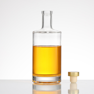 Rỗng tinh thần thủy tinh bottle750ml Vai phẳng Whisky Vodka Gin rượu chai <span class=keywords><strong>250ml</strong></span> 500ml dầu ô liu chai thủy tinh với nút chai bằng gỗ - Product Image 4