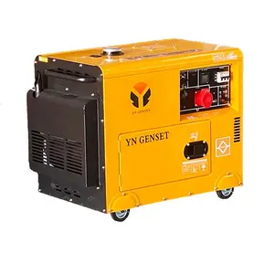 Petit groupe électrogène diesel silencieux de ménage commode et mobile 3Kva 5Kva 7Kva