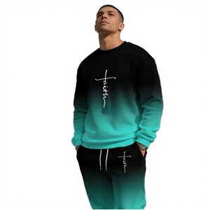 Ensemble T-shirt et short décontracté pour homme avec logo personnalisé, respirant, imprimé bulles, 100 % polyester - Product Image 3