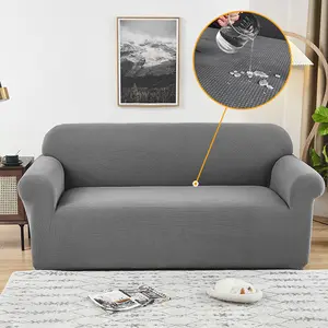 Housse extensible lavable pour canapé, en coton gris clair, imperméable, bon marché, pour animaux de compagnie, chiens et chats, stocks en europe et en chine