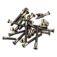 Manganese Steel Self-Tapping Screws with Decorative Caps Hex Socket Flat Head Cabinet Screws for Wardrobe Furniture Assembly