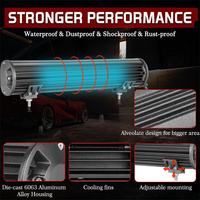 Barre lumineuse LED tout-terrain de 20 pouces à trois rangées de LED blanches 168W pour Ford Raptor