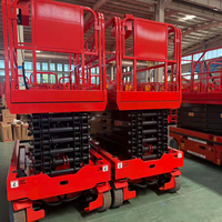 Plateforme élévatrice hydraulique autopropulsée de 4 à 12 m, charge utile sécurisée de 320 kg, structure stable pour l'installation et le nettoyage