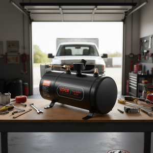 Compresseur d'air Vevor 12V, 0,8 gallon, monocylindre, pour gonflage de pneus de véhicules et produits pneumatiques - Product Image 2