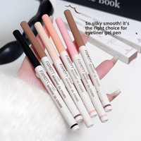 Crayon Eyeliner Gel Imperméable Longue Tenue Pointe Ultra-Fine Rose Nude Multicolore Anti-Bavures Rétractable Crème Maquillage