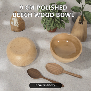 Tazón de Madera Hecho a Mano, Diseño Minimalista, Tazón Pequeño para Servir Bocadillos, Nueces, Dulces, Frutas, Uso en la Cocina, Madera sin Recubrimiento - Product Image 2