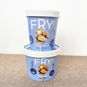 Ice Cream Cup Disposable Customized Logo Food Container Eco-friendly Paper Ice Cream Cup With Lid