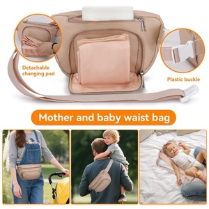 Bolsa de Cintura Plegable Impermeable Color Nude, Espaciosa y Portátil, para Mamá y Papá, Unisex - Product Image 2