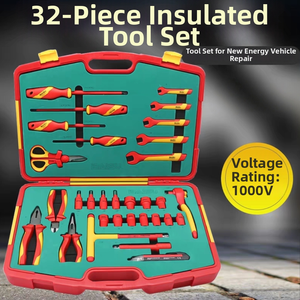 <strong>32PCS</strong> 1000V Insulated Tools Manual Insulated Tools Kit VDE Insulated Pliers, Screwdriver Tool Socket <strong>Set</strong> For Electric Work - Product Image 2