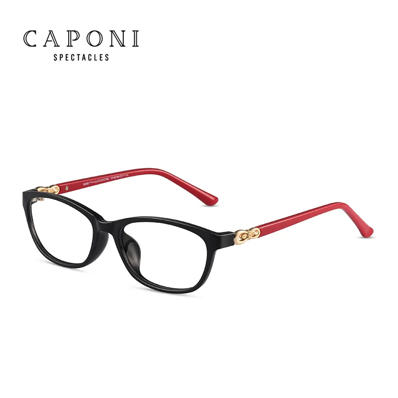 Caponi — lunettes de lecture souples en résine, avec monture en alliage, verres Anti-lumière bleue, ultralégers, pour femmes