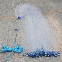 Filet de pêche à lancer à la main de 2,4 m de diamètre et 1,2 m de hauteur, filet de pêche en nylon, filets de pisciculture à vendre