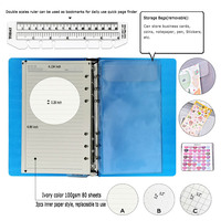 Vente en gros A4 A5 métal aluminium reliure à anneaux 100 feuilles cahier recharge à feuilles mobiles pour bureau fichier journal écriture