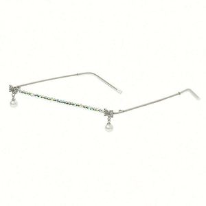 แว่นตาแฟชั่นหรูหราทรงโลหะประดับเพชรสำหรับผู้หญิง รุ่นใหม่ล่าสุดปี 2020 - Product Image 4