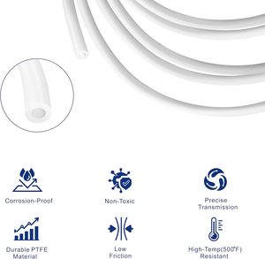 Tube en PTFE <span class=keywords><strong>Teflon</strong></span> pour imprimante 3D - <span class=keywords><strong>Filament</strong></span> de 1,75 mm, 4 mm de diamètre extérieur x 2 mm de diamètre intérieur, transparent, résistant aux hautes températures, tube flexible pour extrudeuse - Product Image 4