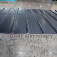 Rouleau de toit en tôle trapézoïdale fabriqué en Chine formant la machine à feuilles de fer avec contrôle PLC et enrouleur hydraulique