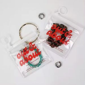 Jewelry Zipper Custom <b>Small</b> Plastic Clear Matte PVC Zipper <b>Bag</b> for Cosmetic Jewelry Packaging <b>Ziplock</b> Pouch - Product Image 3