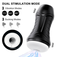Automatischer Saugmasturbator und Vibrator für Männer, Oraler Blowjob Vagina Pussy Vakuum-Masturbationsbecher, Sexspielzeug für Erwachsene und Waren für Männer