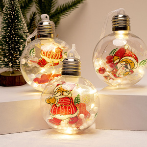 DREA <span class=keywords><strong>2023</strong></span> nouvelles boules de décoration de noël en plastique transparent avec lumières - Product Image 1