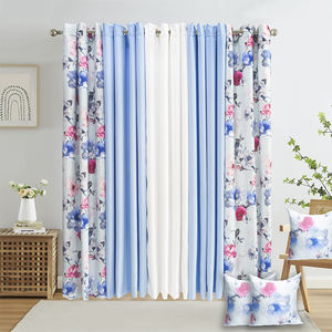 Stock d'usine 100% polyester Motif floral Haute occultation Design luxueux Rideaux pour salon - Product Image 1