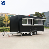 Camion de restauration mobile de 16 pieds, remorque personnalisée pour café, collations, traiteur, barbecue, glaces, camion de restauration avec cuisine complète