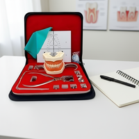 Kit d'outils de protection gingivale dentaire avec modèle dentaire, pinces de protection gingivale et feuille de protection pour la formation dentaire