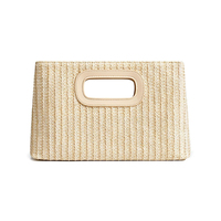 Sommer Stroh Gewebte Clutch-Tasche Damen Rattan Handtasche Abnehmbare Kette Crossbody Strand Urlaub Schultertasche Großhandel