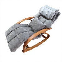 Fauteuil de massage électrique de luxe en coton et lin respirant, avec fonction shiatsu, vibration, chauffage et balancement, pour le corps entier, zéro gravité, capacité 150 kg