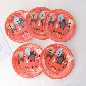 18cm Colorful Cartoon 3D Customized Color <b>Paper</b> <b>Plates</b> Disposable for Senior Birthday & Thanksgiving Party Supplies - Product Image 3