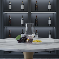 Verres à vin sans pied de couleur rose, gobelet à vin en cristal de luxe avec base en diamant pour les mariages, les anniversaires